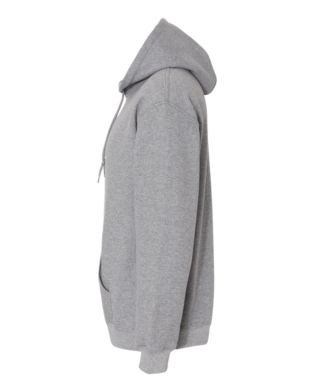 Left View of Graphite Heather Heavy Blend™ Hooded Sweatshirt - 18500