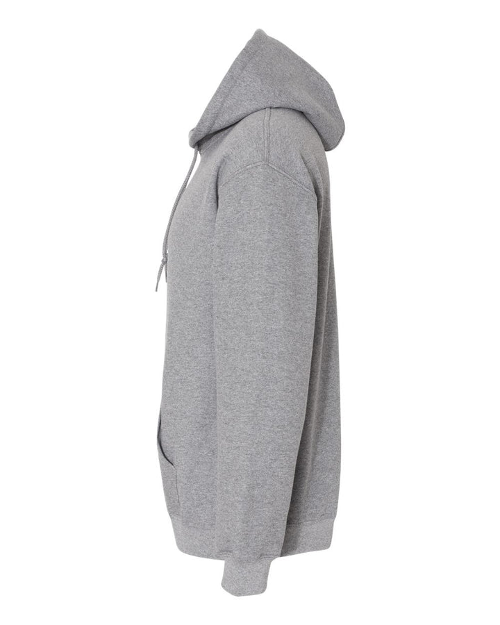 Left View of Graphite Heather Heavy Blend™ Hooded Sweatshirt - 18500