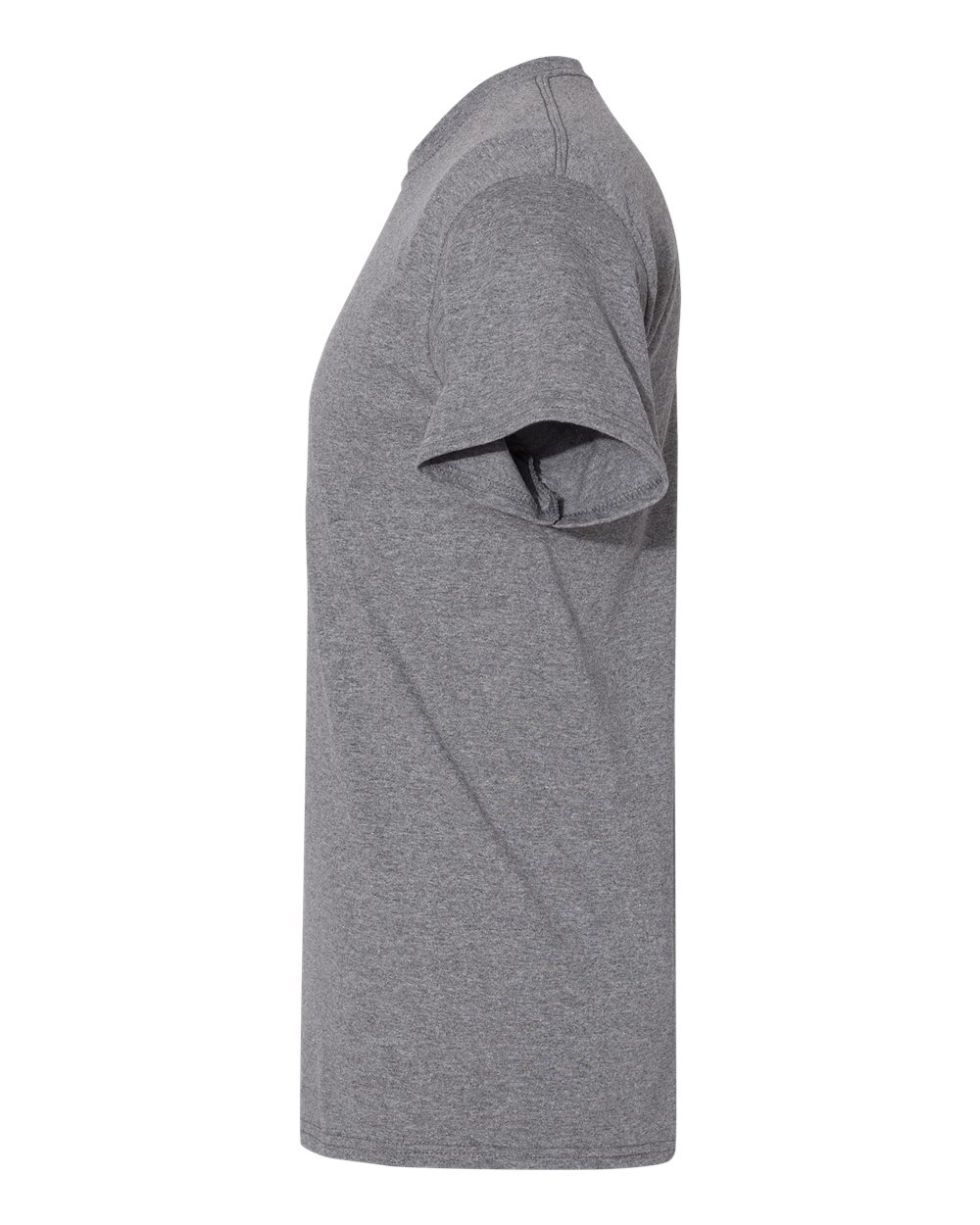 Left View of Graphite Heather Heavy Cotton™ T-Shirt - 5000