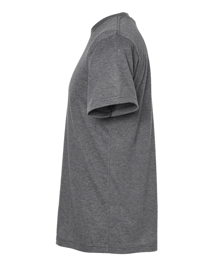 Left View of Heather Charcoal Poly-Rich T-Shirt - 241