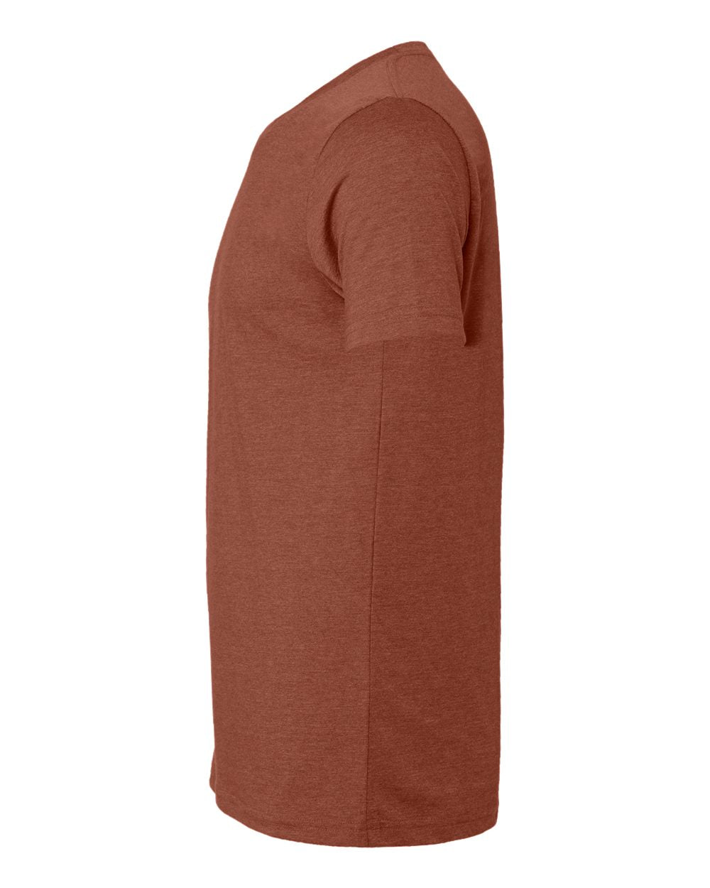 Left View of Heather Clay CVC Jersey Tee - 3001CVC