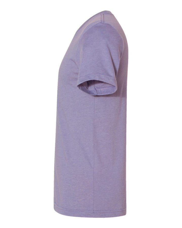 Left View of Heather Dark Lavender CVC Jersey Tee - 3001CVC