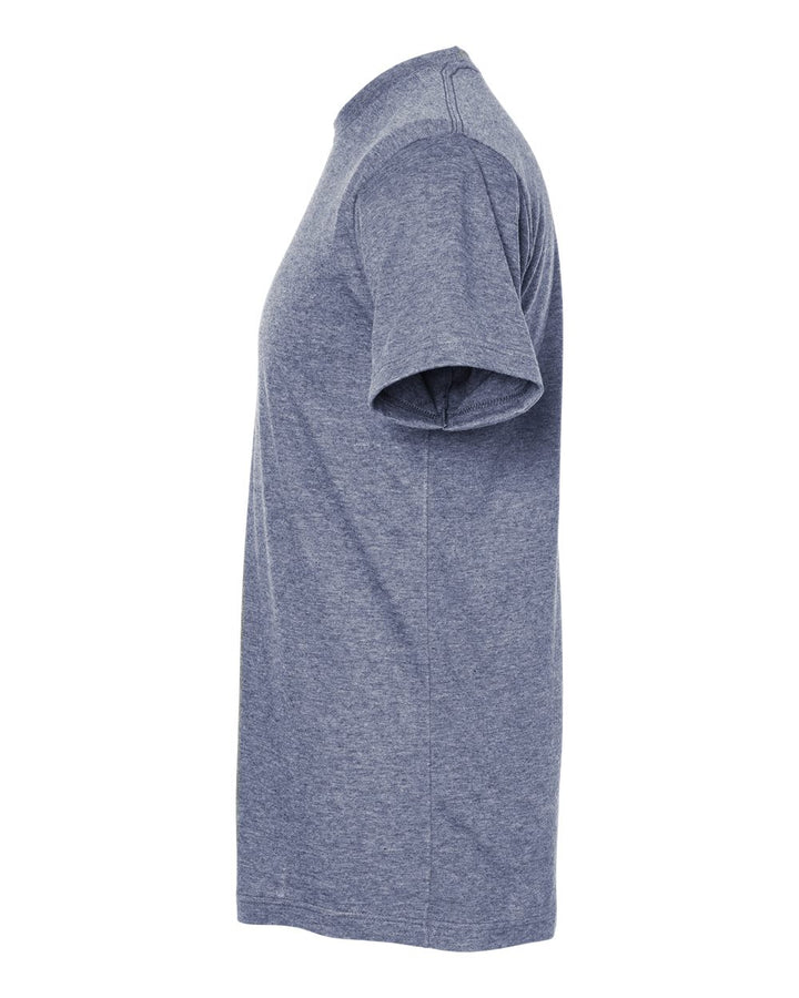 Left View of Heather Denim Poly-Rich T-Shirt - 241