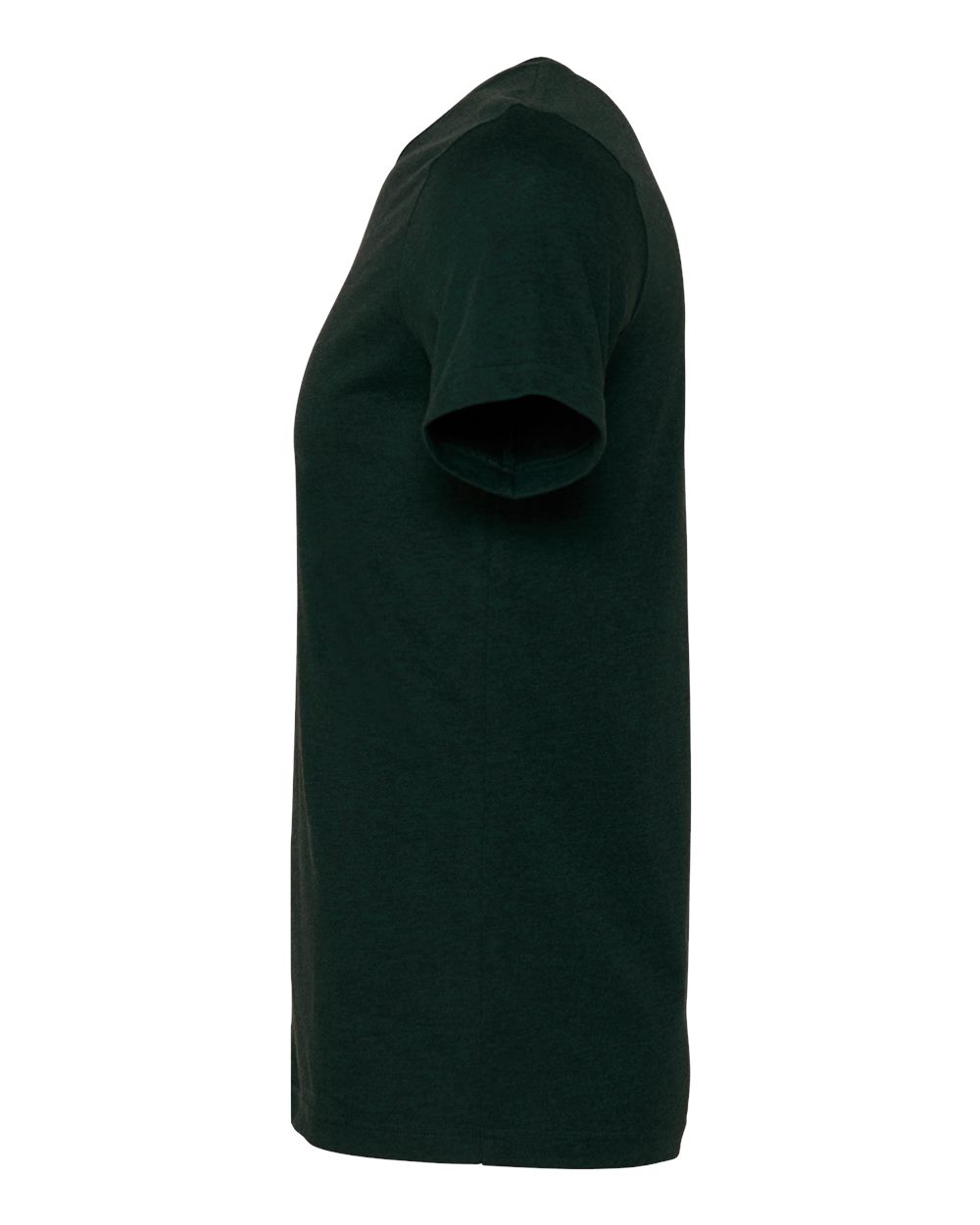 Left View of Heather Emerald CVC Jersey Tee - 3001CVC