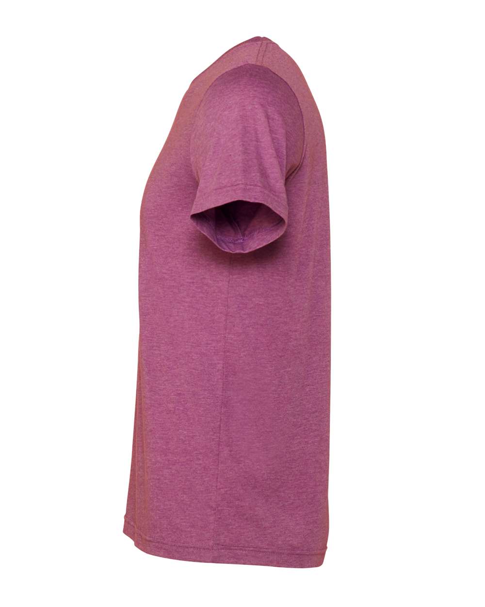 Left View of Heather Magenta CVC Jersey Tee - 3001CVC