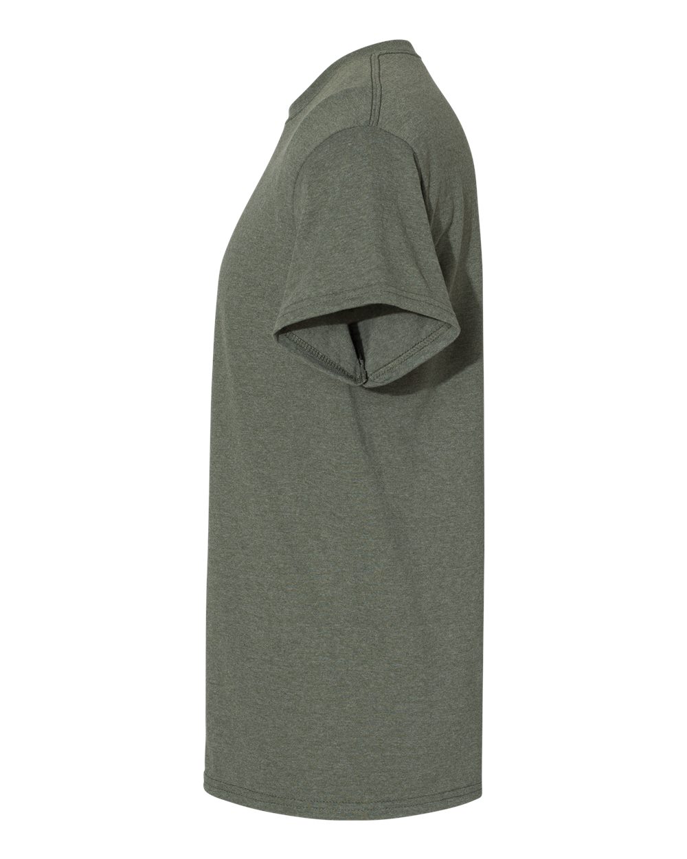 Left View of Heather Military Green Heavy Cotton™ T-Shirt - 5000