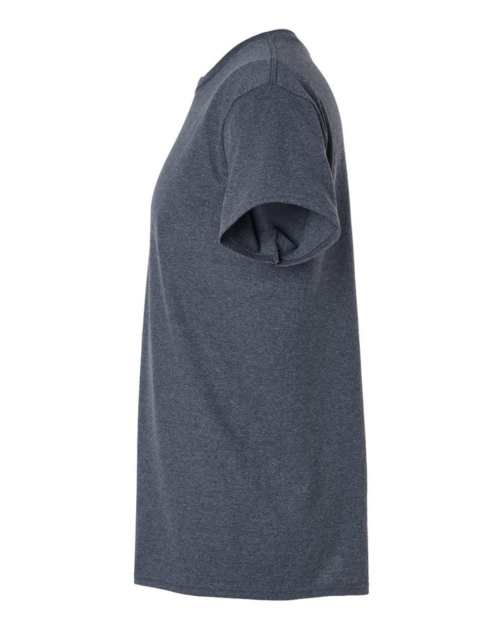 Left View of Heather Navy Ultra Cotton® T-Shirt - 2000
