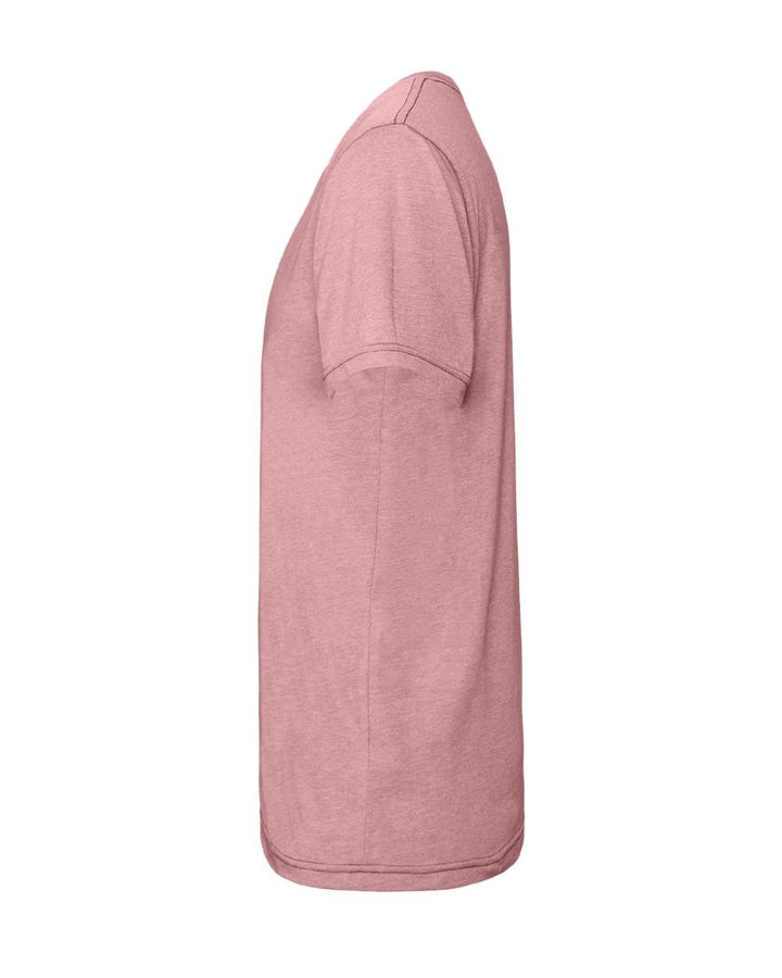 Left View of Heather Orchid CVC Jersey Tee - 3001CVC