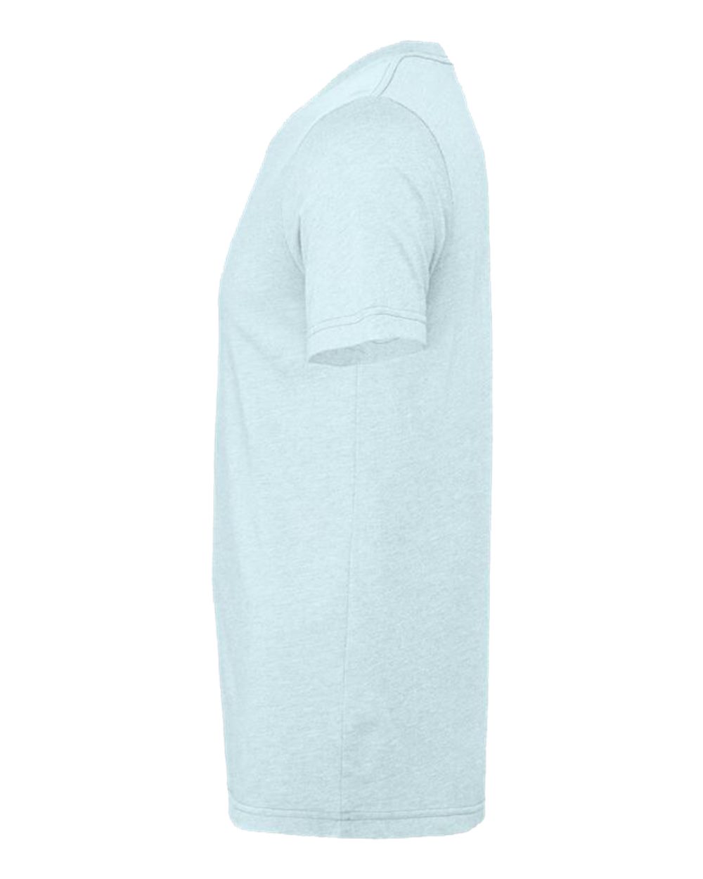 Left View of Heather Prism Ice Blue CVC Jersey Tee - 3001CVC