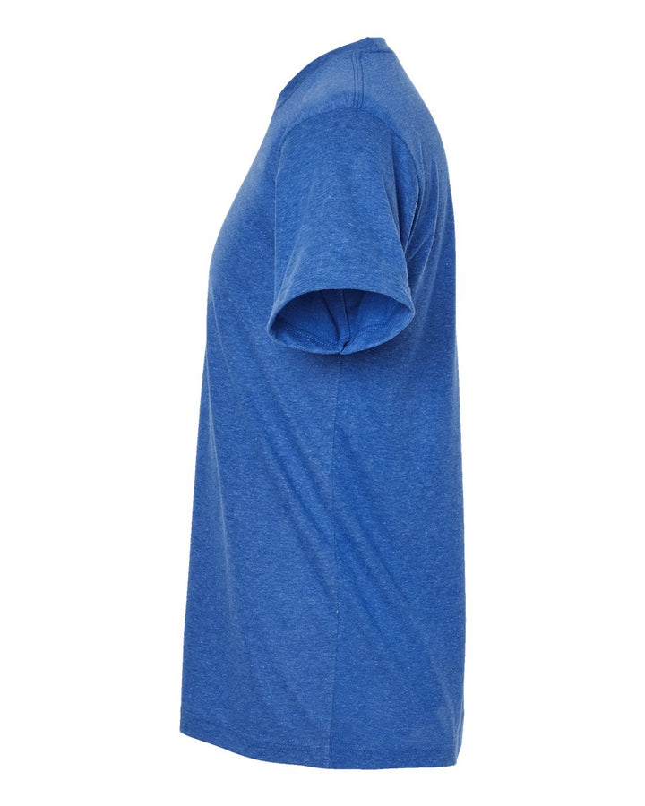 Left View of Heather Royal Poly-Rich T-Shirt - 241