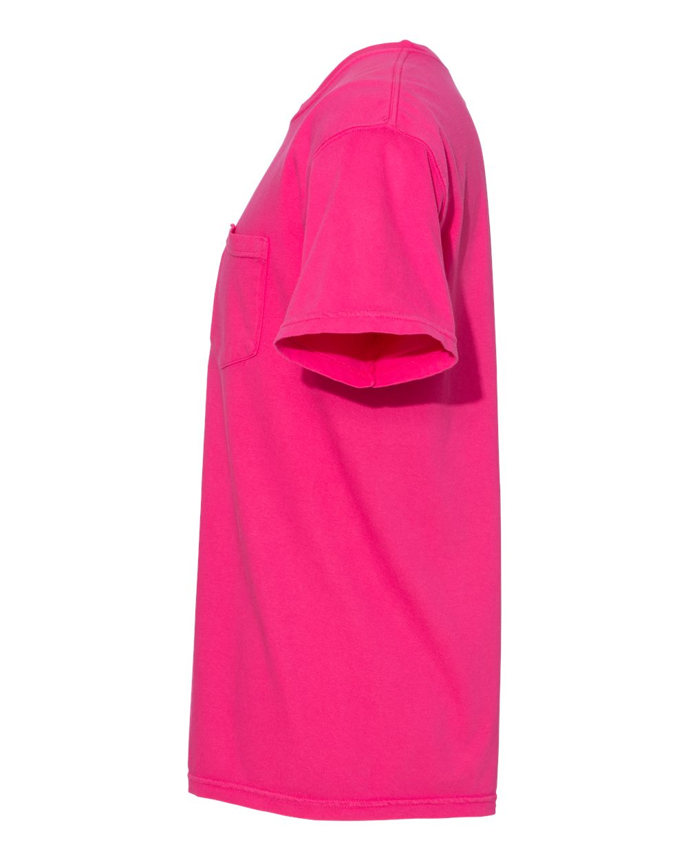 Left View of Heliconia Garment-Dyed Heavyweight Pocket T-Shirt - 6030