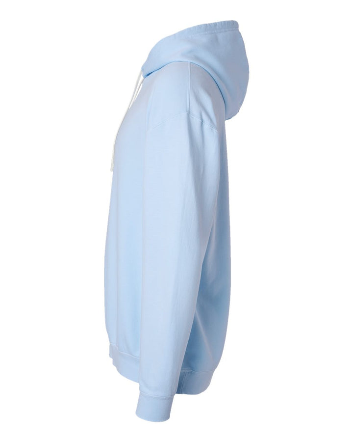 Left View of Hydrangea Garment-Dyed Lightweight Fleece Hooded Sweatshirt - 1467