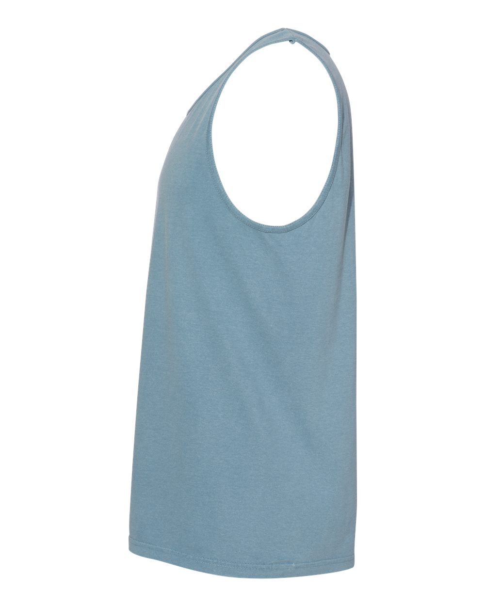 Left View of Ice Blue Garment-Dyed Heavyweight Tank Top - 9360