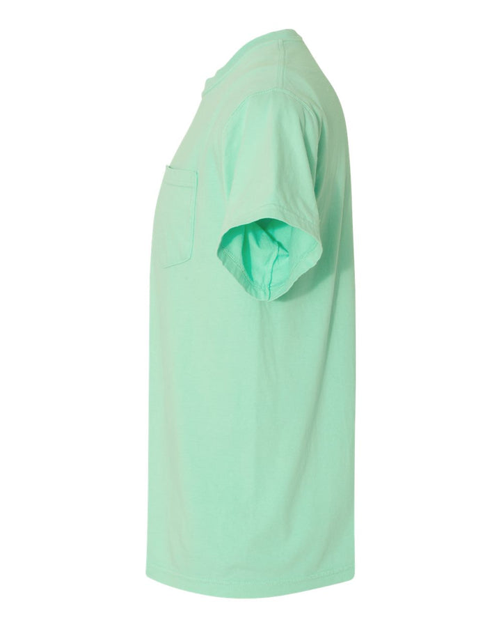Left View of Island Reef Garment-Dyed Heavyweight Pocket T-Shirt - 6030
