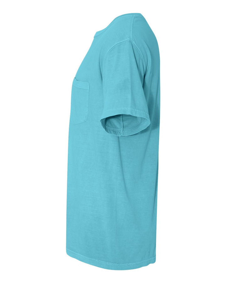 Left View of Lagoon Garment-Dyed Heavyweight Pocket T-Shirt - 6030