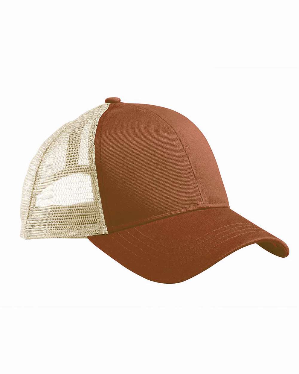 Left View of Legacy Brown/ Oyster Eco Trucker Cap - EC7070
