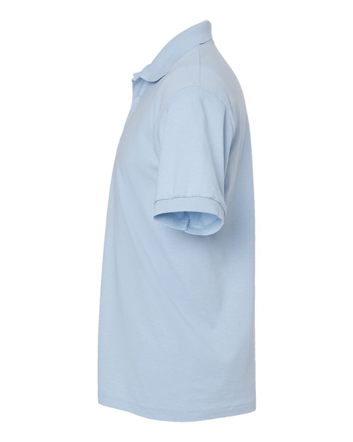 Left View of Light Blue DryBlend® Jersey Polo - 8800