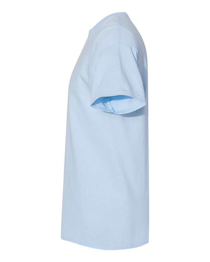 Left View of Light Blue Heavy Cotton™ T-Shirt - 5000