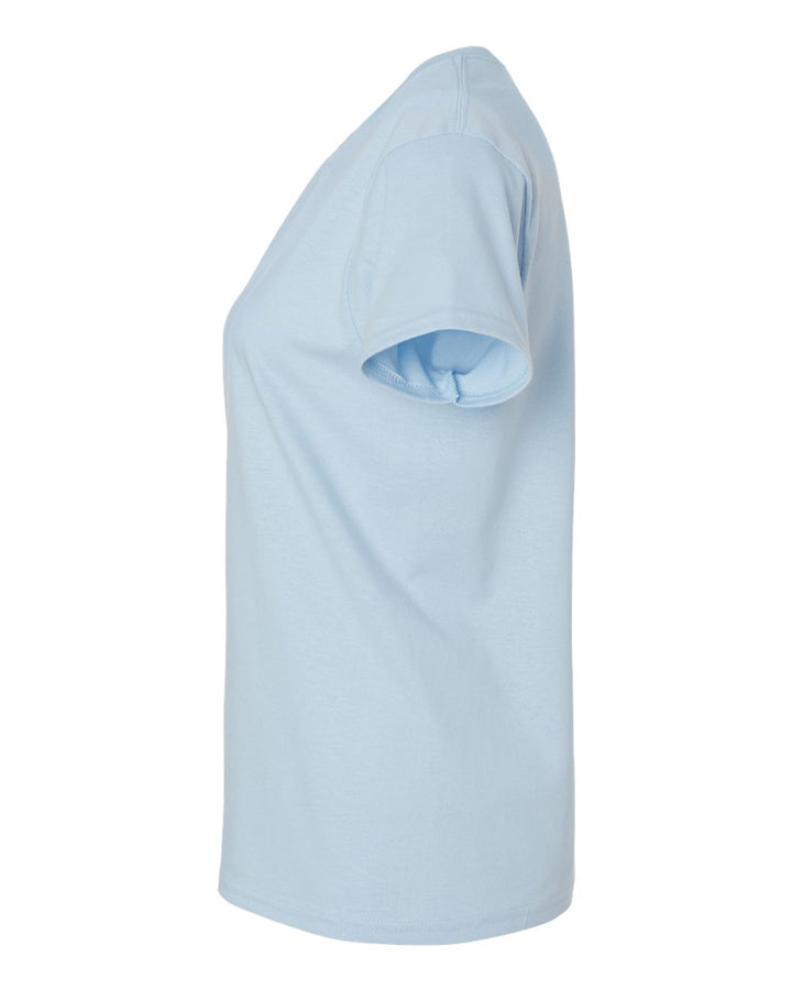 Left View of Light Blue Ultra Cotton® Women’s T-Shirt - 2000L