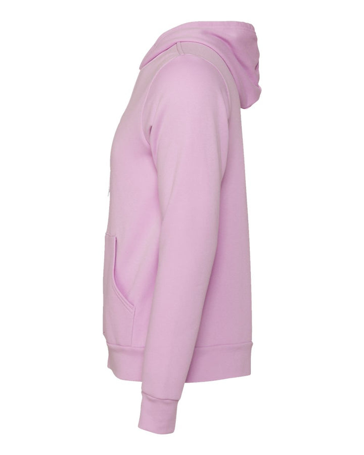 Left View of Lilac Sponge Fleece Full-Zip Hoodie - 3739