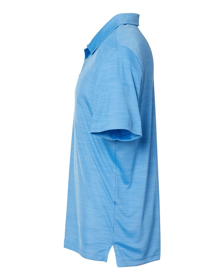 Left View of Lucky Blue Melange Mélange Polo - A402