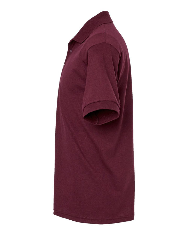 Left View of Maroon DryBlend® Jersey Polo - 8800