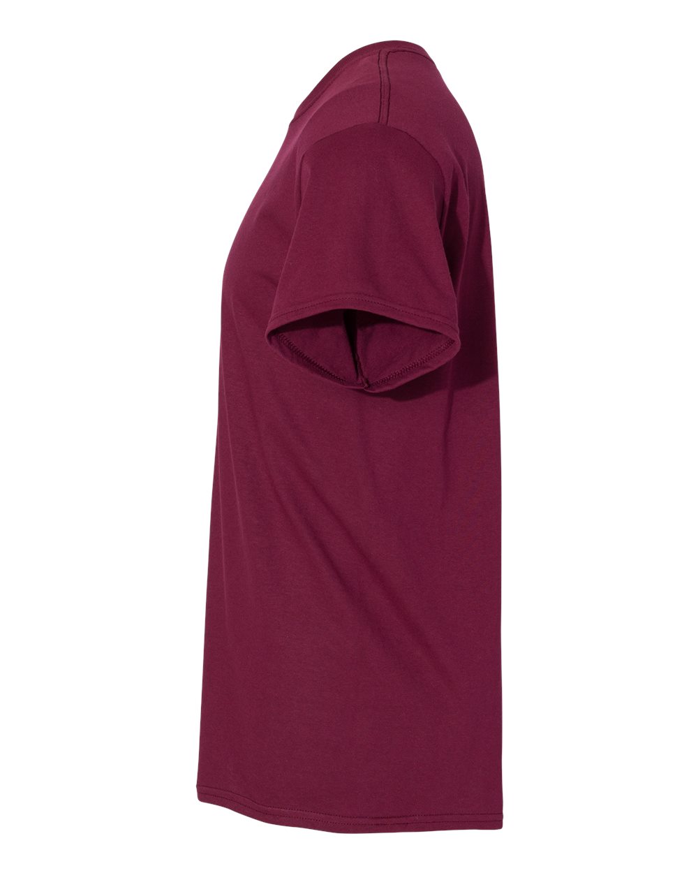 Left View of Maroon Heavy Cotton™ T-Shirt - 5000