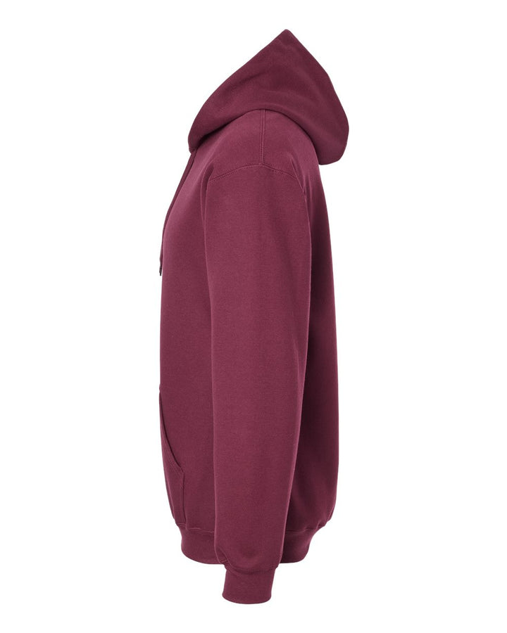 Left View of Maroon Softstyle® Midweight Hooded Sweatshirt - SF500