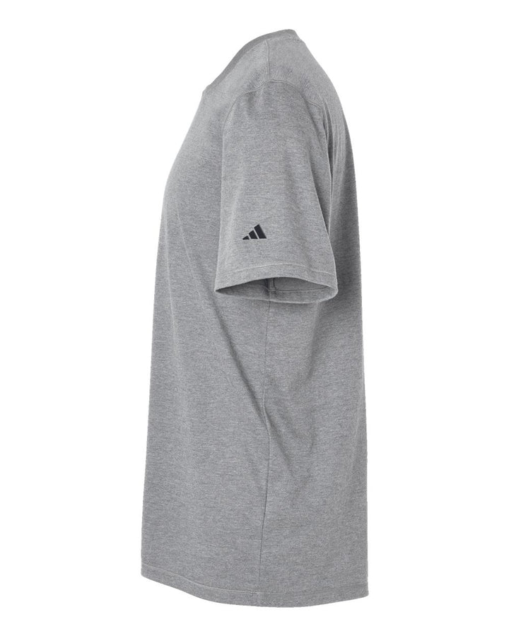 Left View of Medium Grey Heather Blended T-Shirt - A556