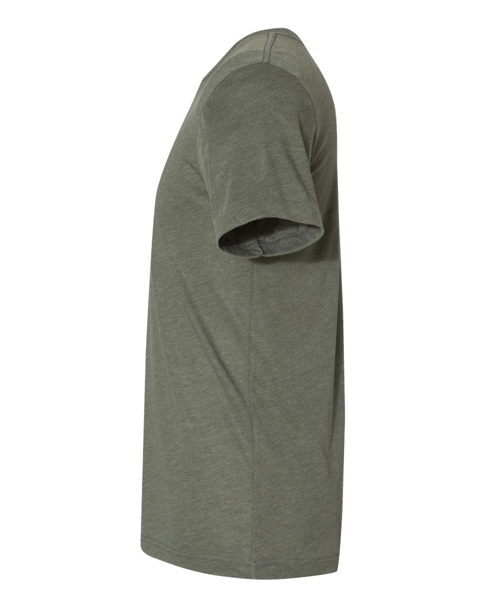Left View of Military Green Triblend Triblend Tee - 3413