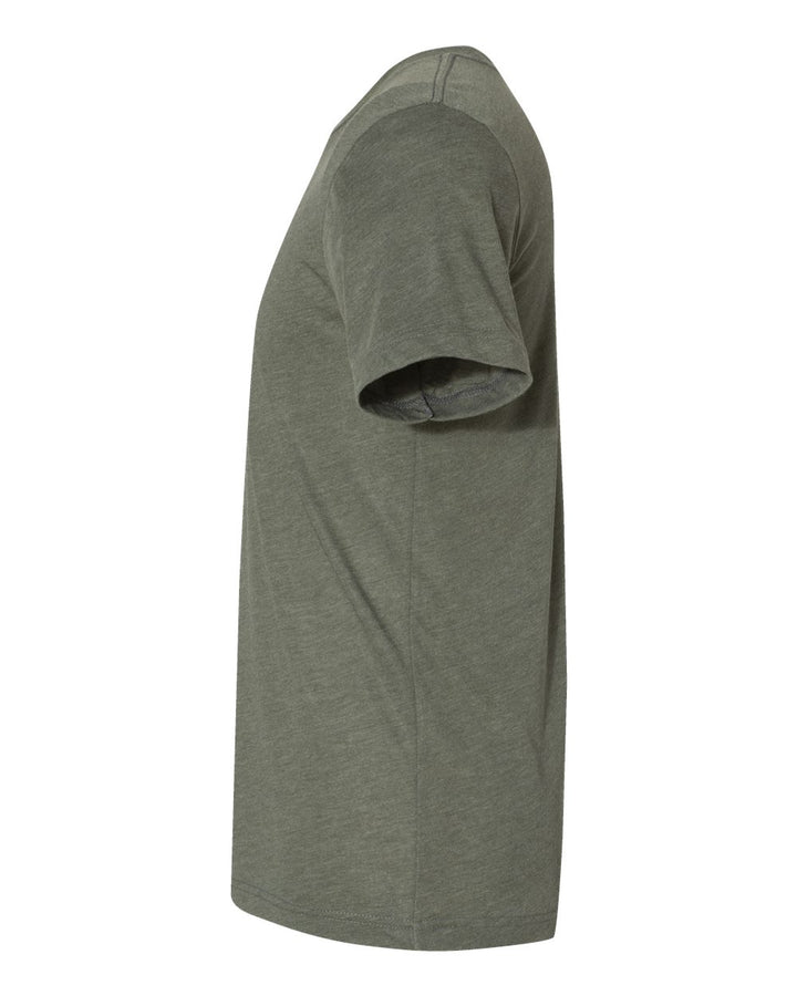 Left View of Military Green Triblend Triblend Tee - 3413