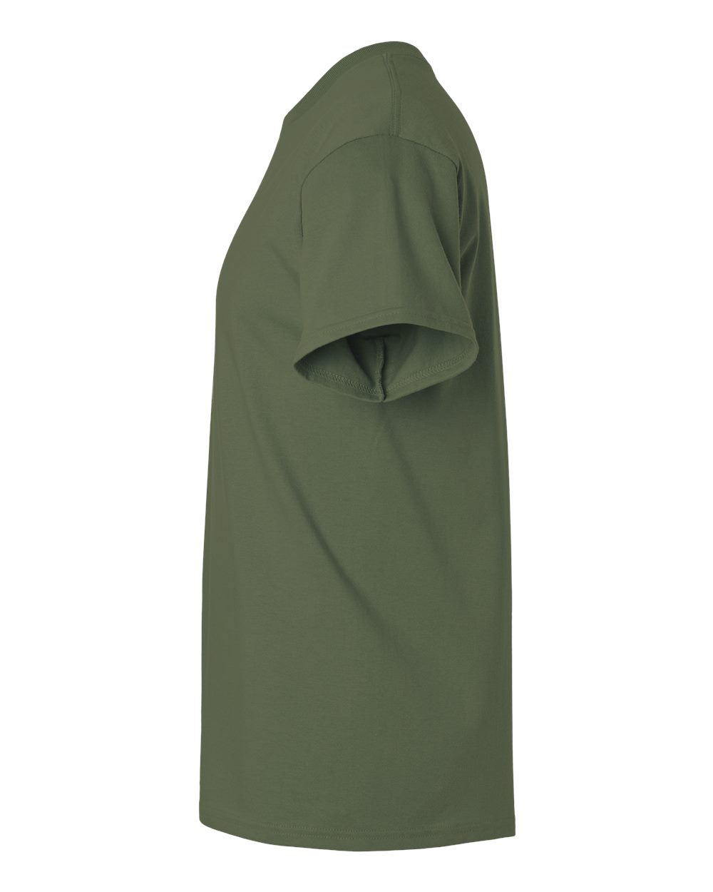 Left View of Military Green Ultra Cotton® T-Shirt - 2000
