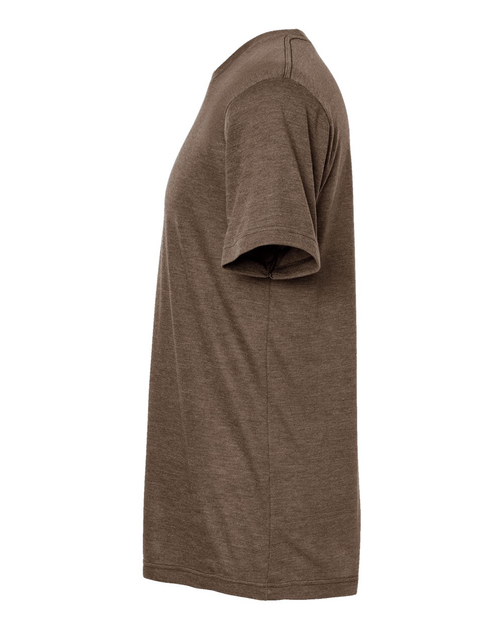Left View of Mocha Tri Blend Tri-Blend T-Shirt - 254