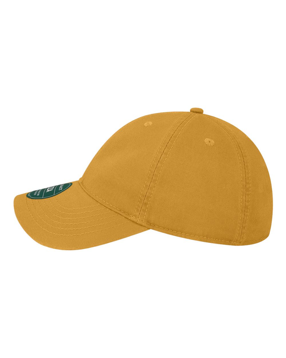 Left View of Mustard Relaxed Twill Dad Hat - EZA