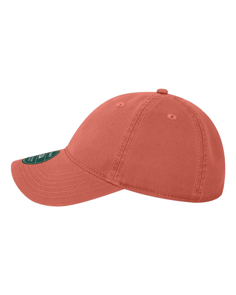 Left View of Nantucket Red Relaxed Twill Dad Hat - EZA