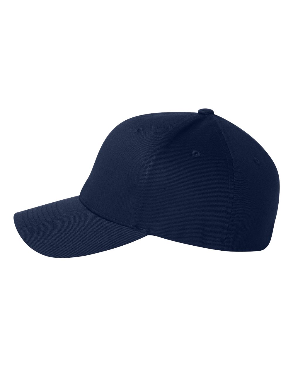 Left View of Navy Cotton Blend Cap - 6277