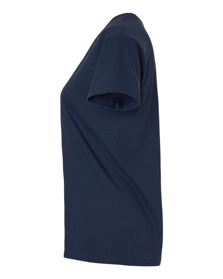 Left View of Navy Ultra Cotton® Women’s T-Shirt - 2000L