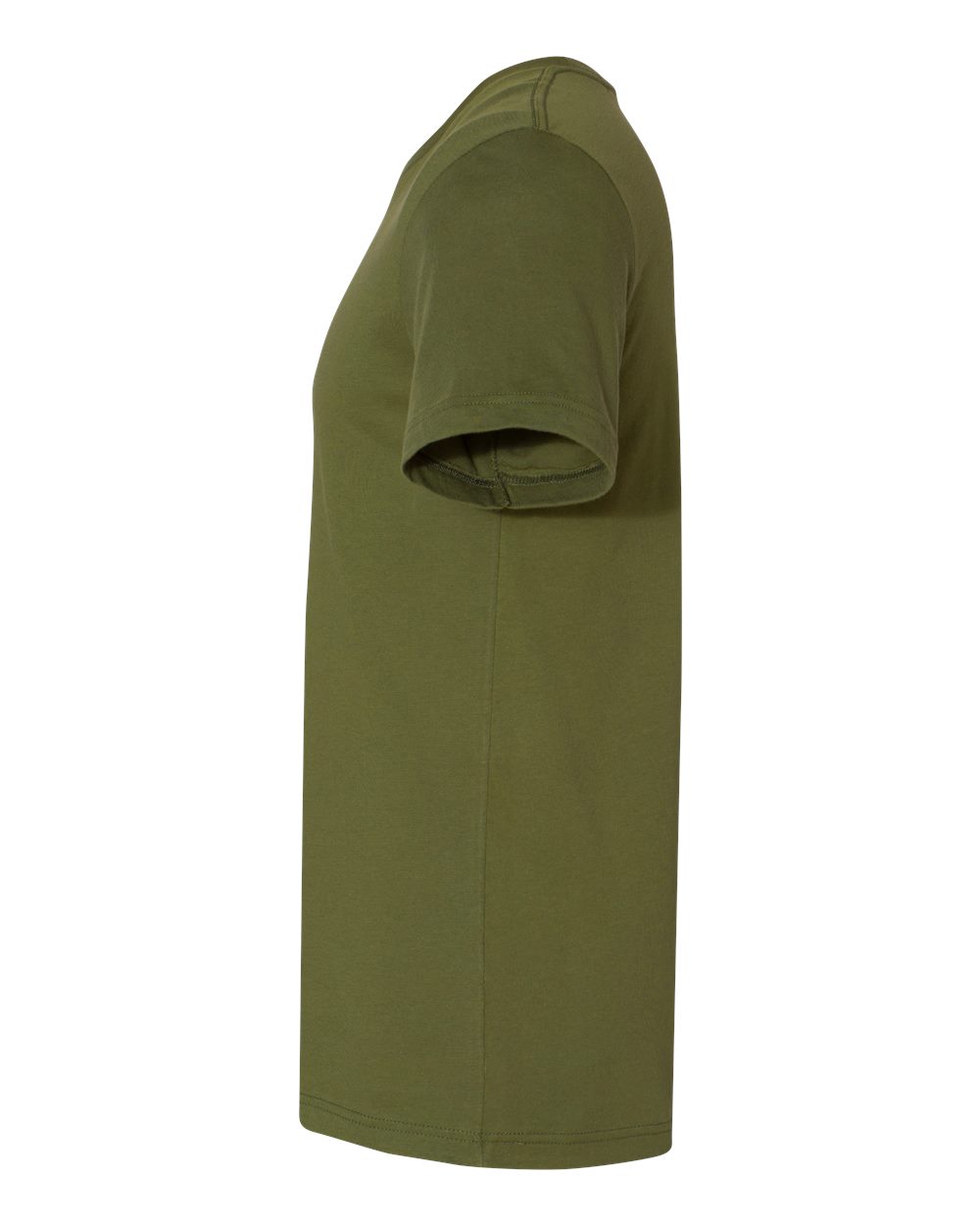 Left View of Olive Jersey Tee - 3001