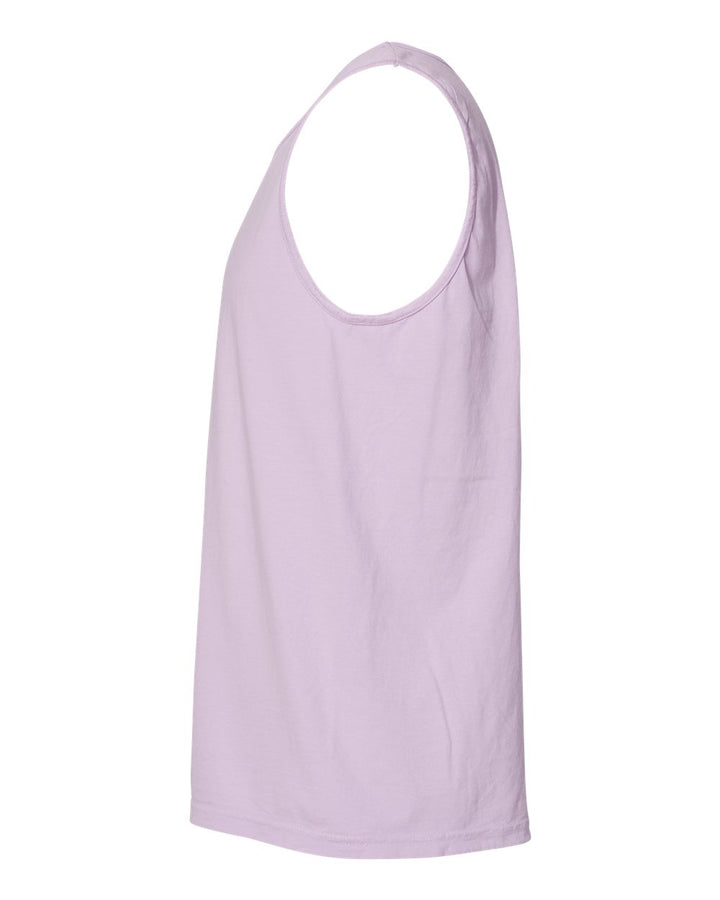 Left View of Orchid Garment-Dyed Heavyweight Tank Top - 9360