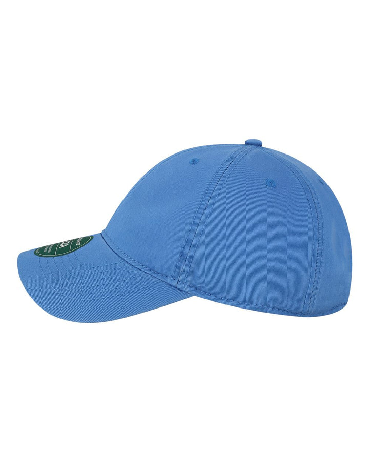 Left View of Pacific Blue Relaxed Twill Dad Hat - EZA
