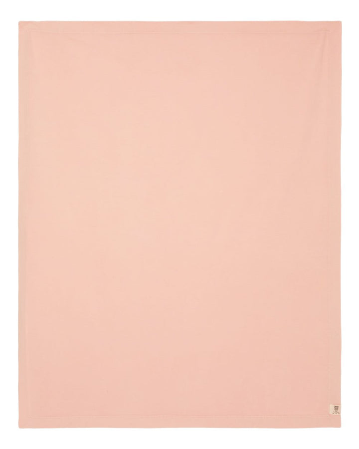 Left View of Peachy Garment-Dyed Fleece Dorm Blanket - 15BT
