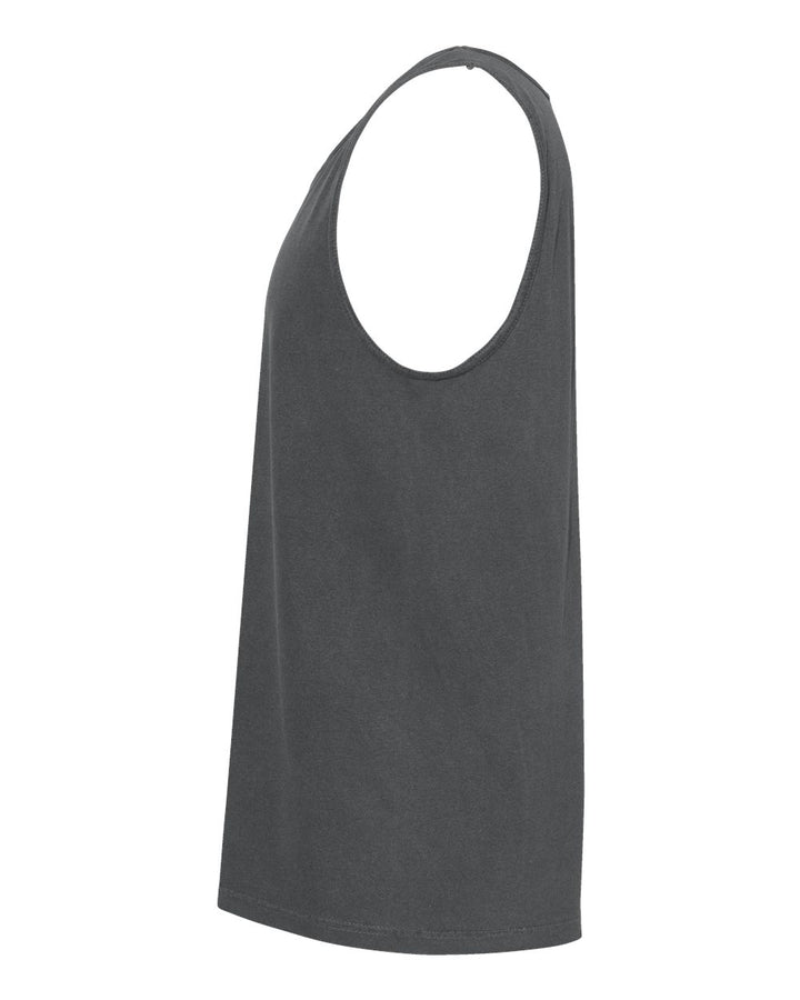 Left View of Pepper Garment-Dyed Heavyweight Tank Top - 9360