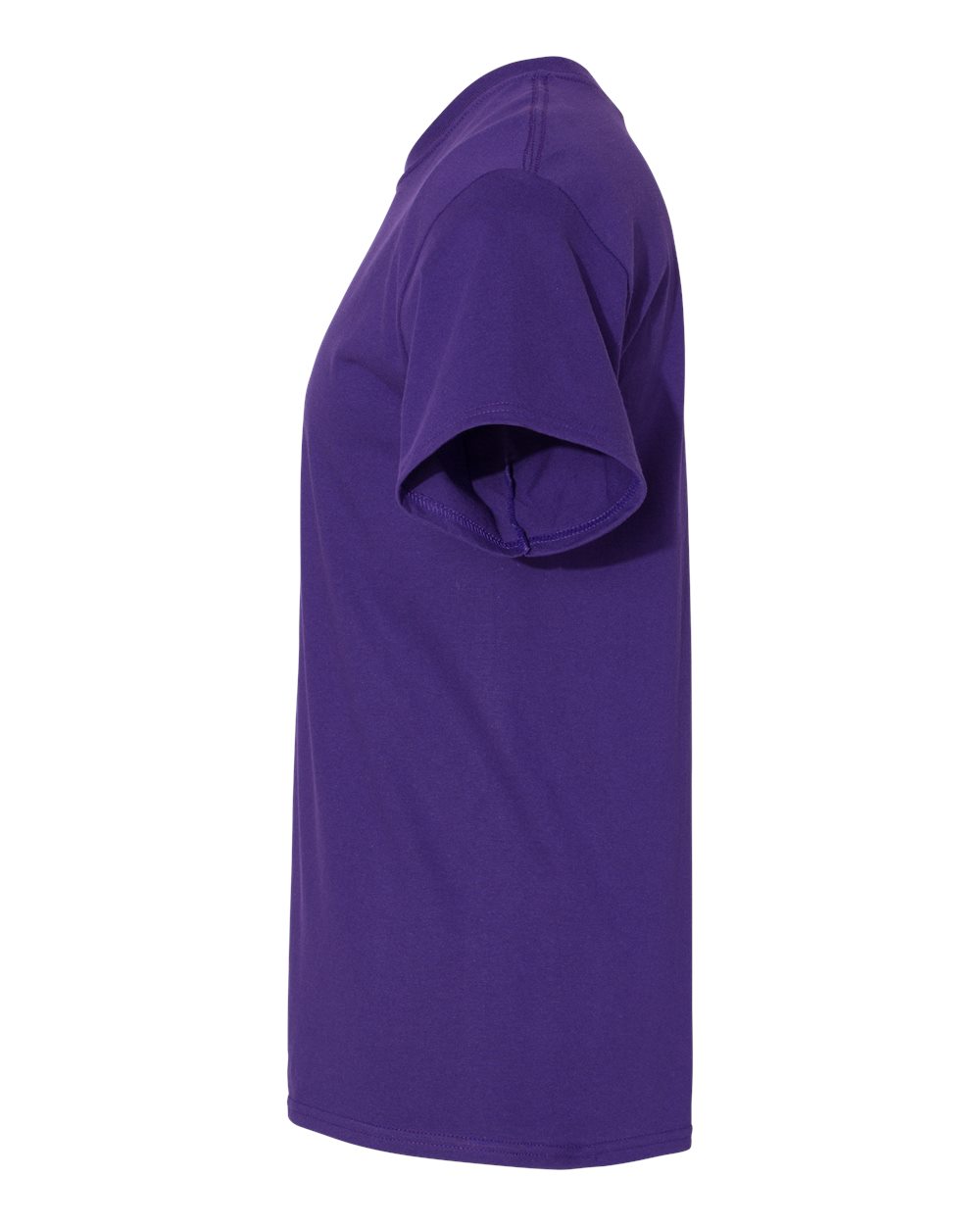Left View of Purple Heavy Cotton™ T-Shirt - 5000