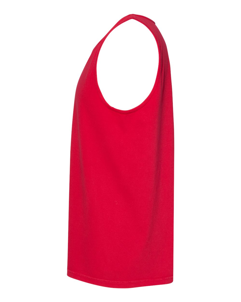 Left View of Red Garment-Dyed Heavyweight Tank Top - 9360
