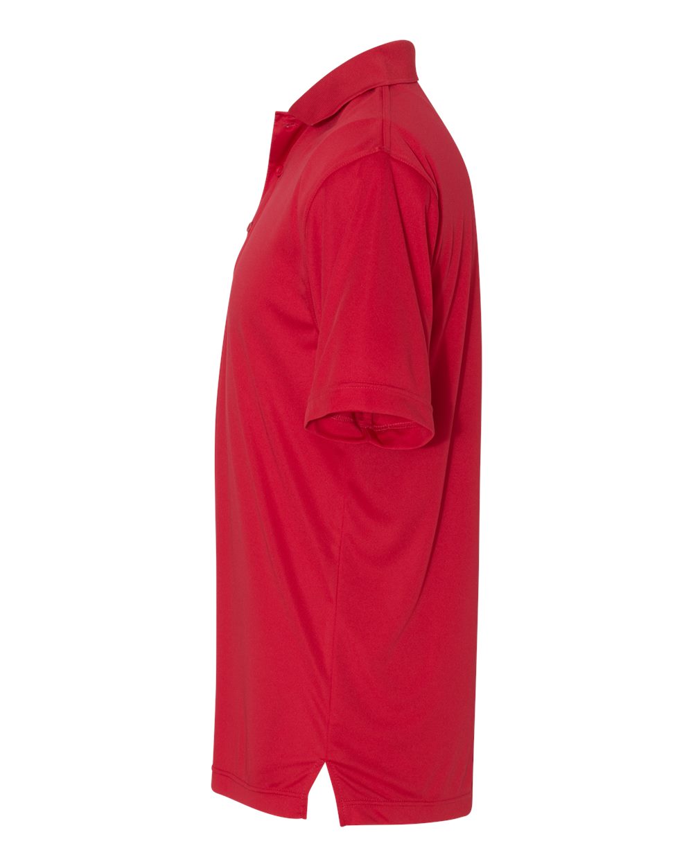 Left View of Red Value Polyester Polo - 0100
