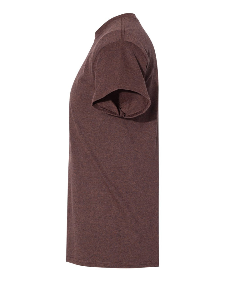Left View of Russet Heavy Cotton™ T-Shirt - 5000