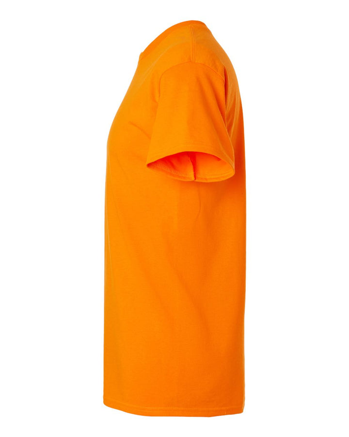 Left View of Safety Orange Ultra Cotton® T-Shirt - 2000