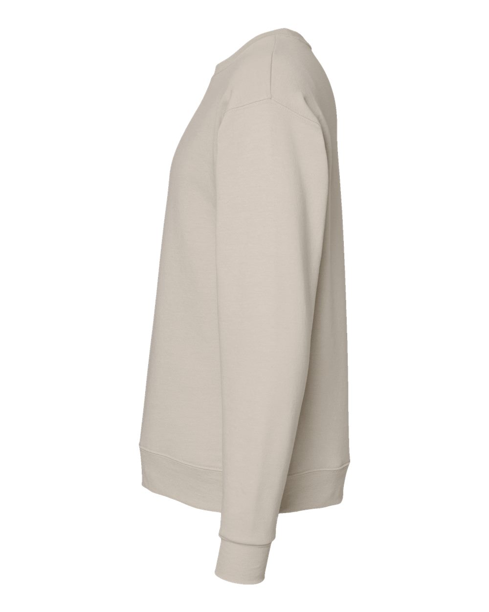 Left View of Sand Ecosmart® Crewneck Sweatshirt - P160