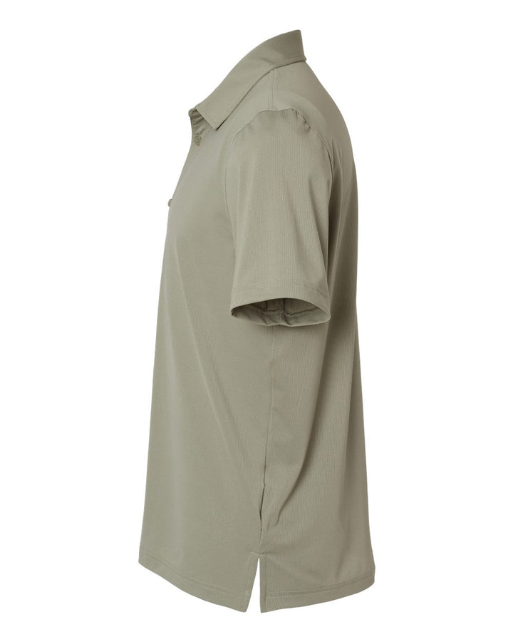 Left View of Silver Pebble Button Down Short Sleeve Shirt - A595