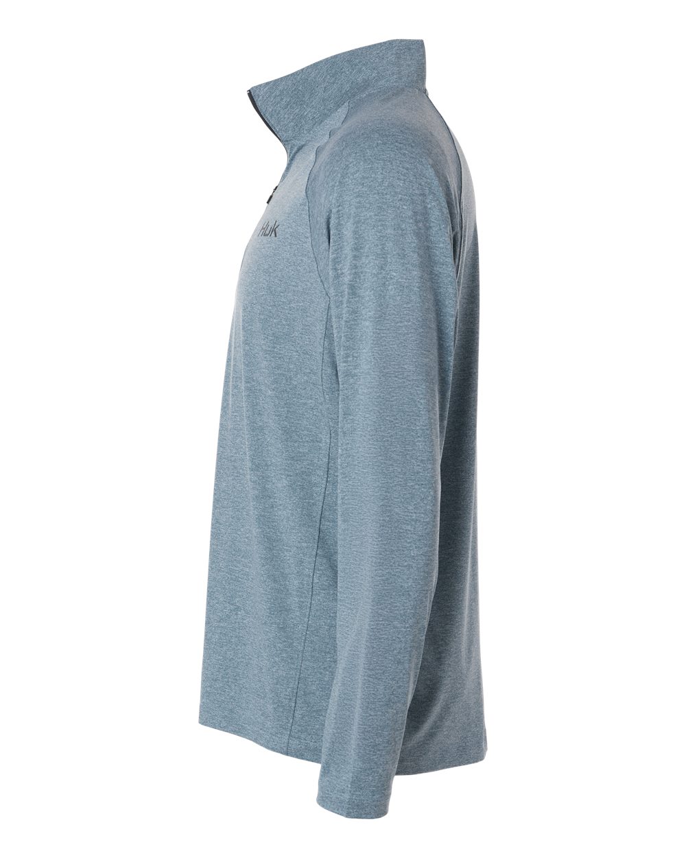 Left View of Silverblue Heather Men's Airweight Heather Quarter-Zip Pullover - H1200715